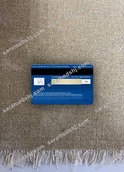 Slovakia Raiffeisen Bank visa classic card photolook back